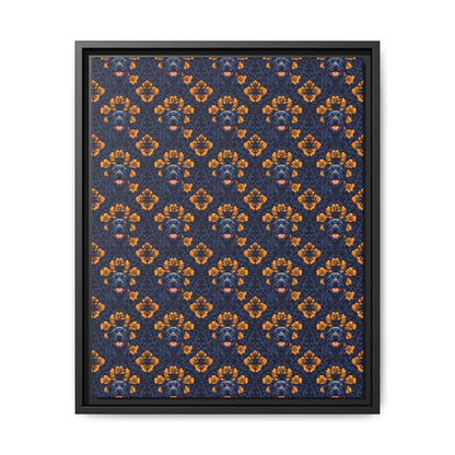 Royal Rottweiler Regalia Matte Canvas, Framed