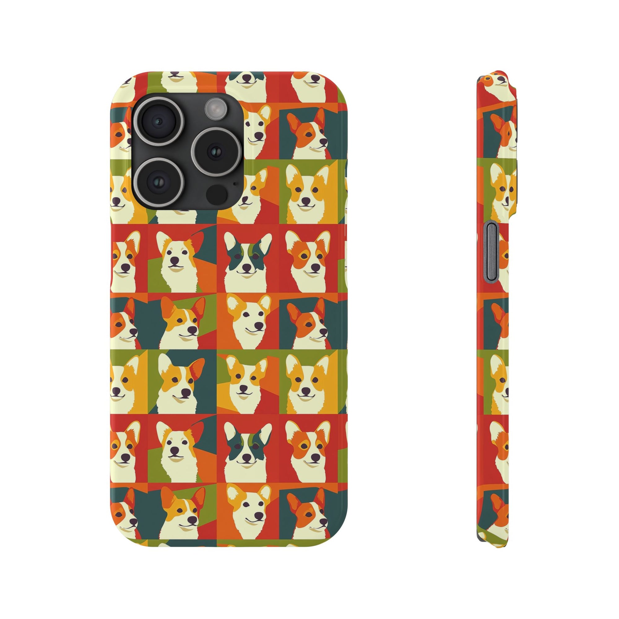 Corgi Chic Popart Pup Slim Phone Cases