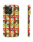 Corgi Chic Popart Pup Slim Phone Cases