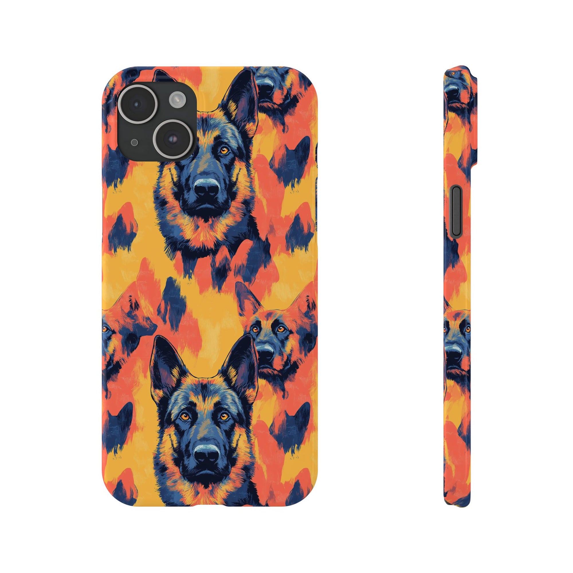 Impressionistic German Shepherds Slim Phone Cases