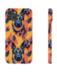 Impressionistic German Shepherds Slim Phone Cases