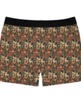 Blooming Pug Paradise Men's Boxer Briefs