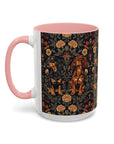 Dapper Dachshund Embroidery Elegance Accent Coffee Mug