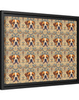 Bowtie Boxer Bliss Matte Canvas, Framed