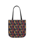 Chic Canine Checkmate - Frenchie Edition Canvas Tote Bag