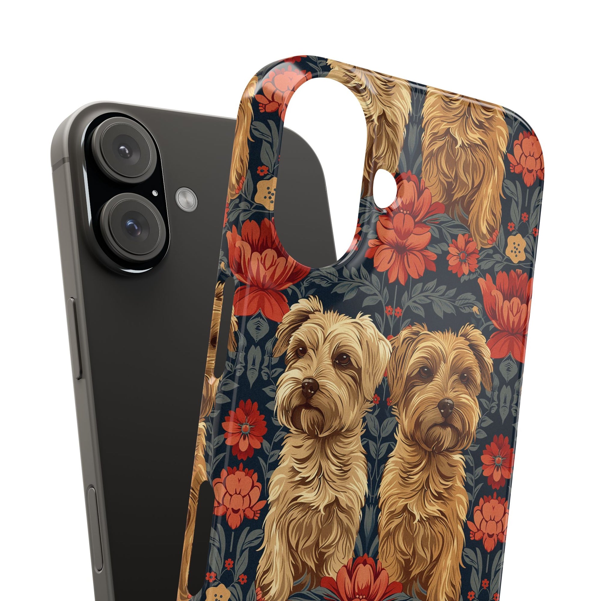 Yorkie Charm Twins Slim Phone Cases