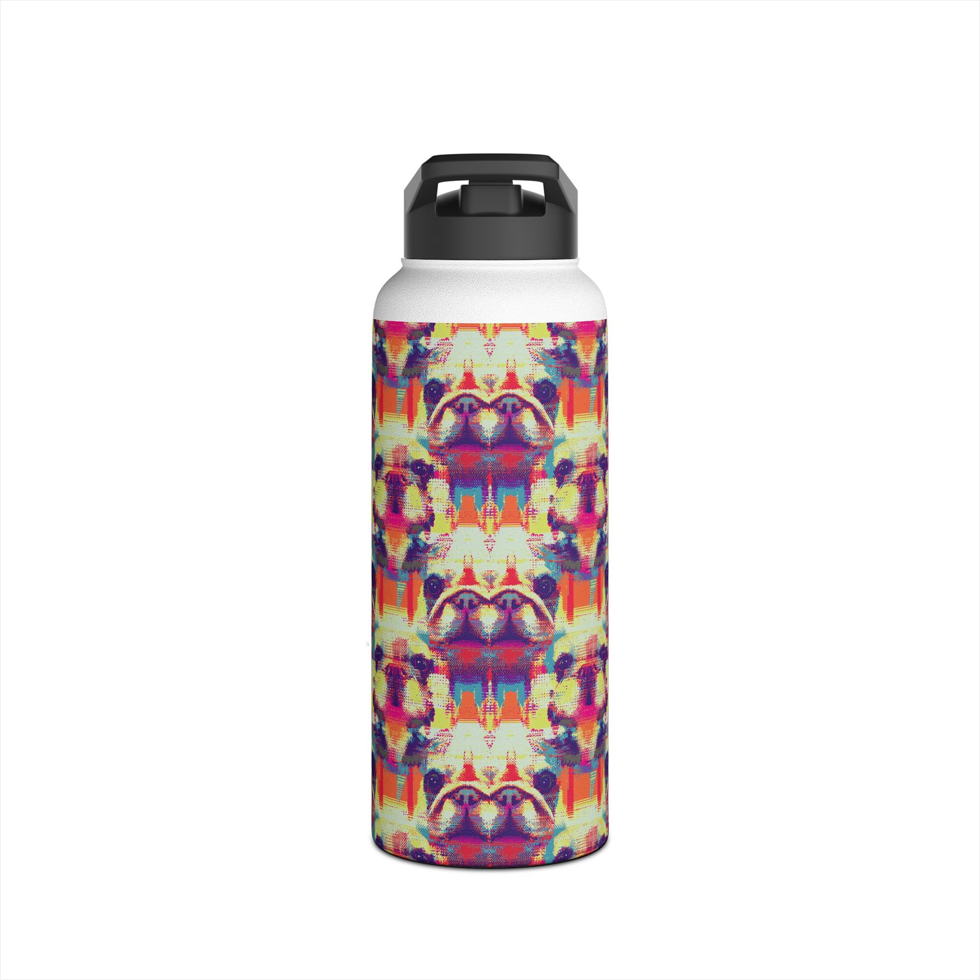 Glitchy Bulldog Blitz Stainless Steel Water Bottle