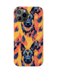 Impressionistic German Shepherds Slim Phone Cases