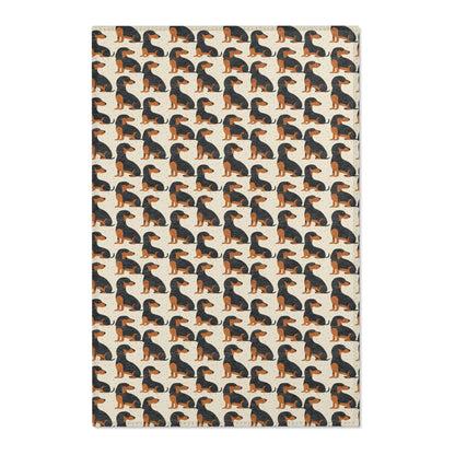 Dachshund Delight - Modern Area Rug