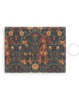 Dapper Dachshund Embroidery Elegance Leather Card Holder