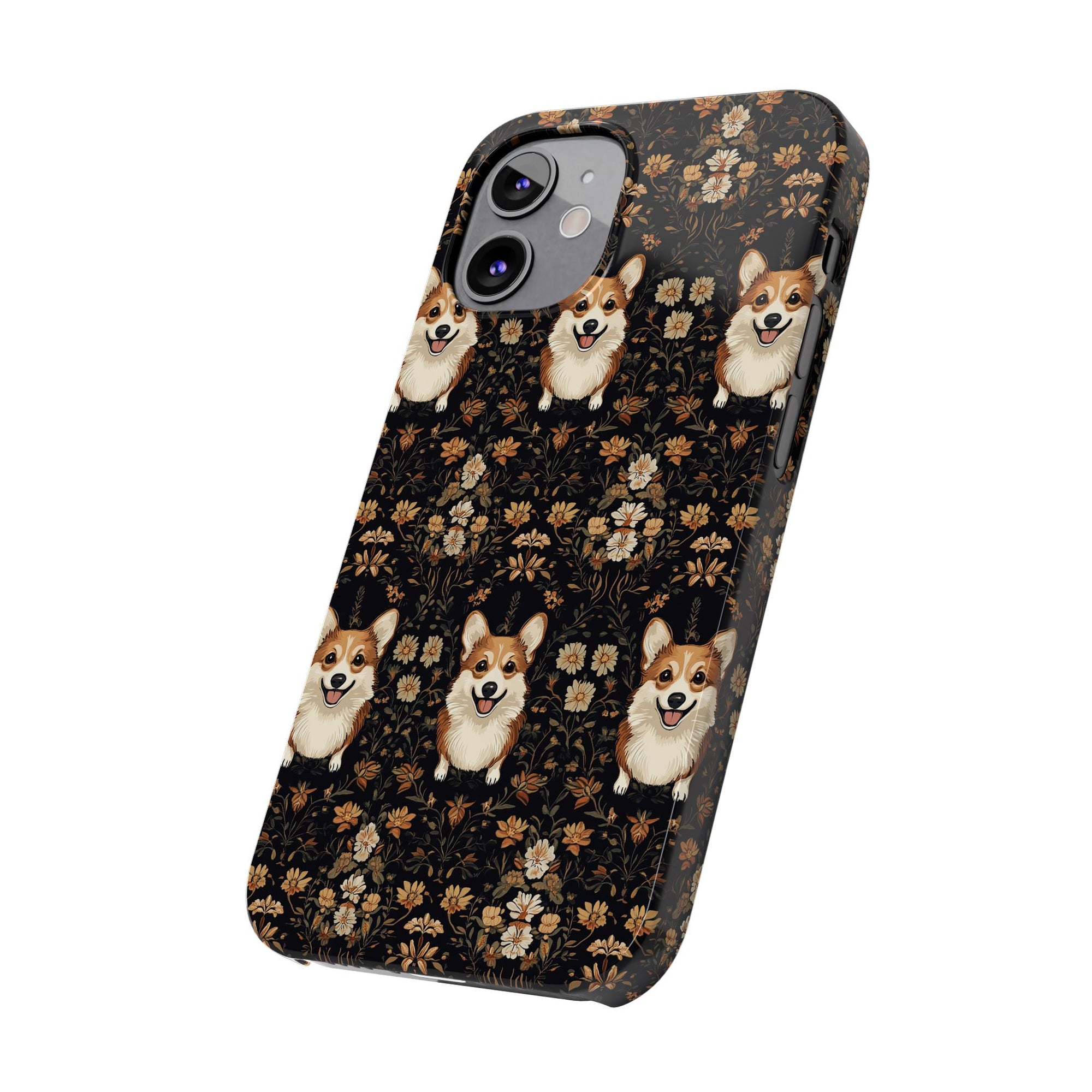 Nighttime Corgi Glow Stride Slim Phone Cases