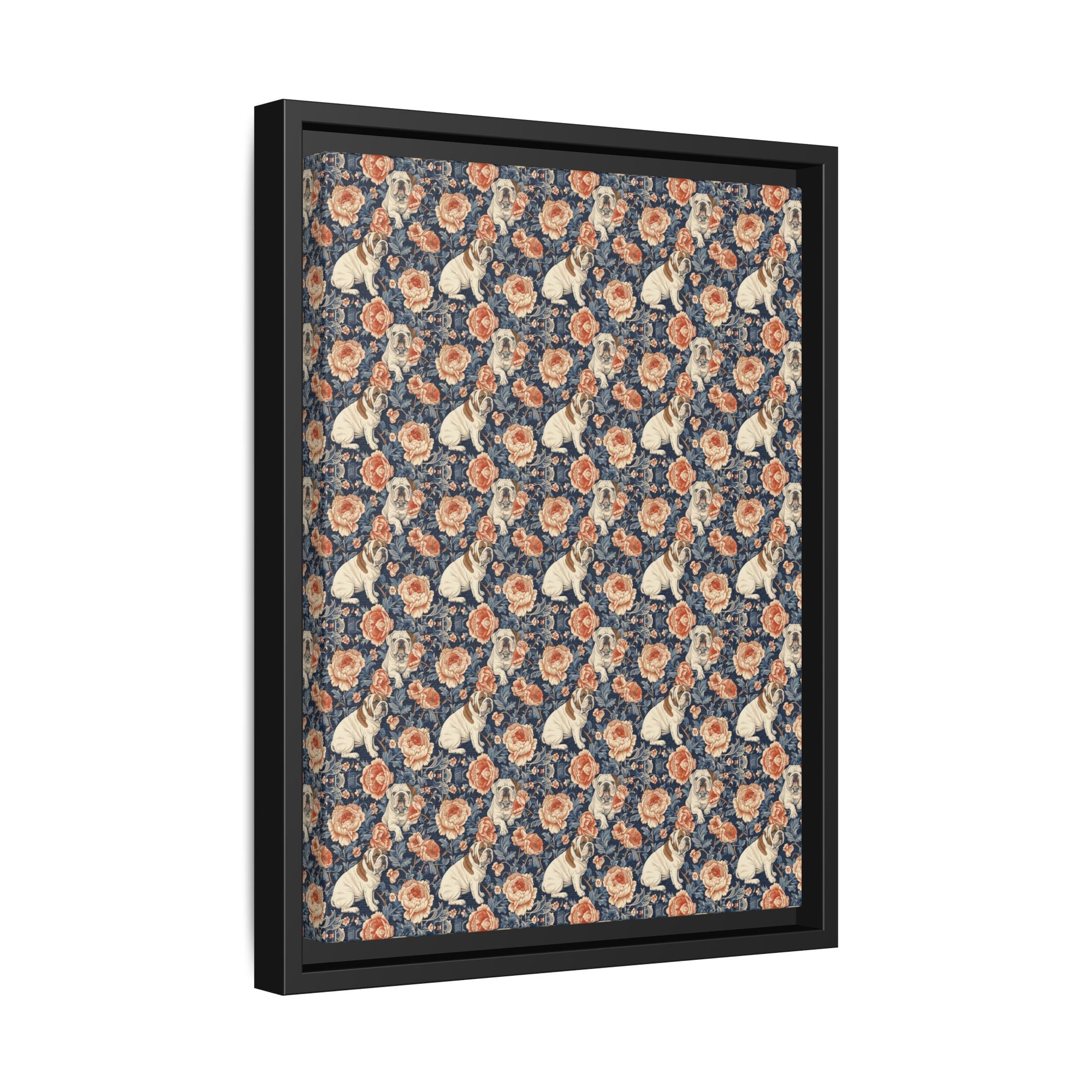 Blooming Bulldog Beauty Matte Canvas, Framed