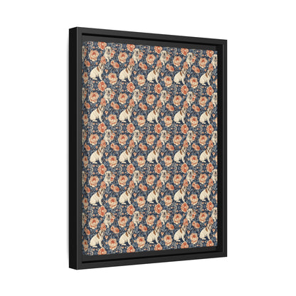 Blooming Bulldog Beauty Matte Canvas, Framed