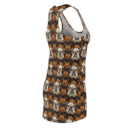 Bloomingly Bulldogistic Bouquet Women's Racerback Dress