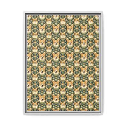 Corgi Charmz Matte Canvas, Framed