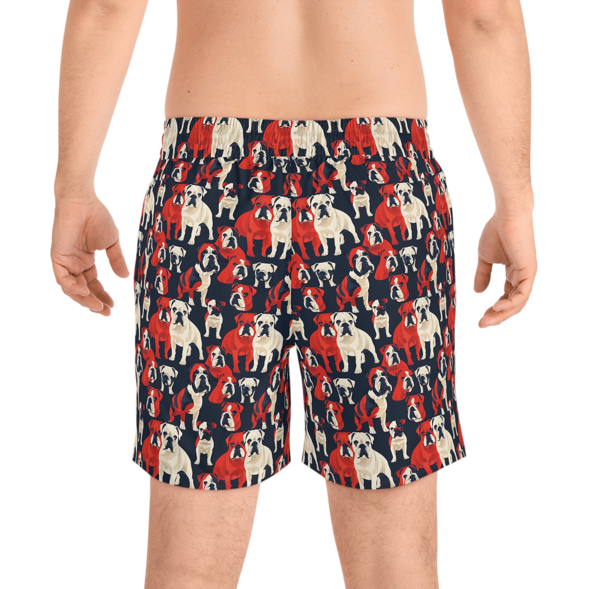 Bulldoggy Bliss Chomper Men&#39;s Mid-Length Swim Shorts