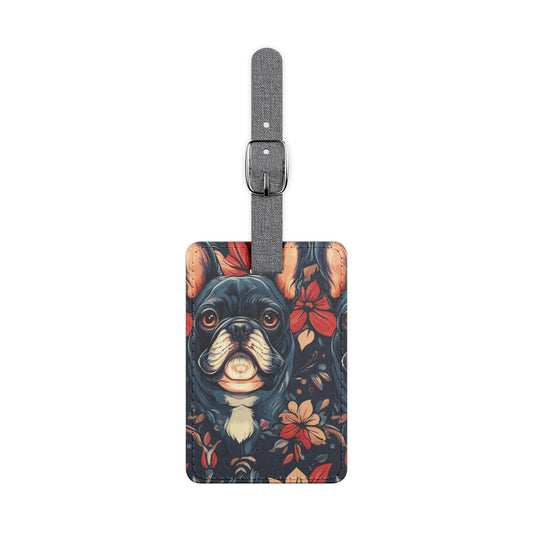 Gothic Rose Bulldog Noir Enchantment Luggage Tag