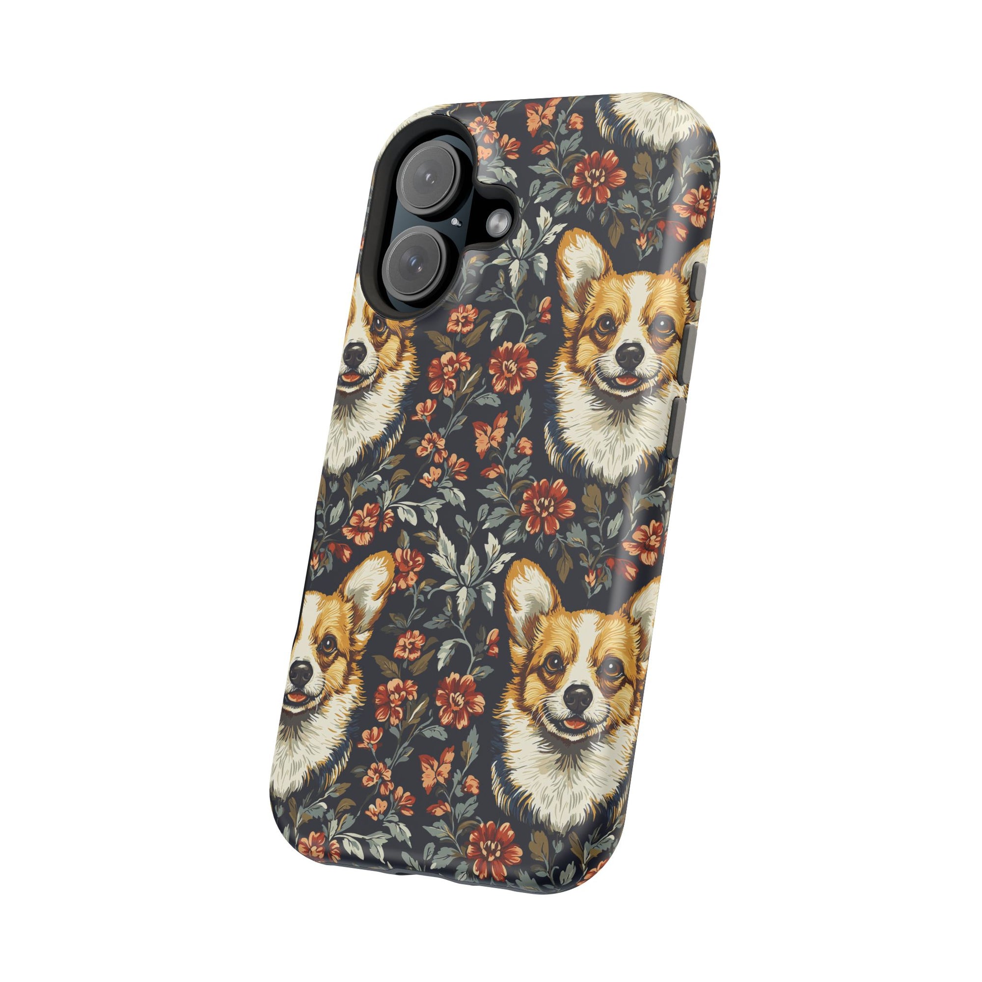 Floofy Corgi Blossom Blast Magnetic Tough Cases