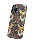 Floofy Corgi Blossom Blast Magnetic Tough Cases