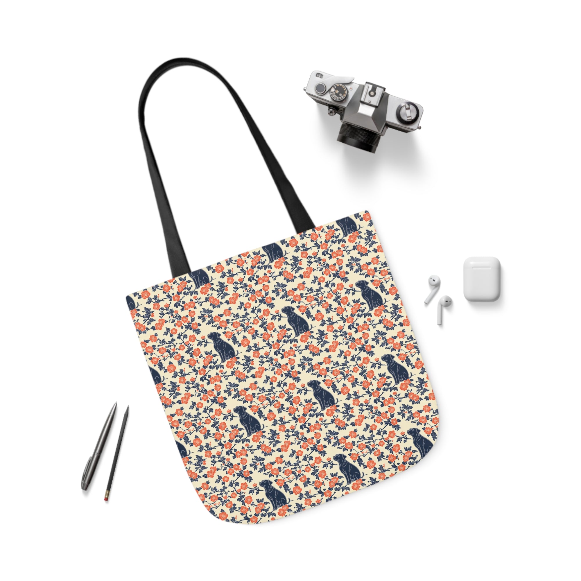 Bloomiful Lab Bouquet Canvas Tote Bag