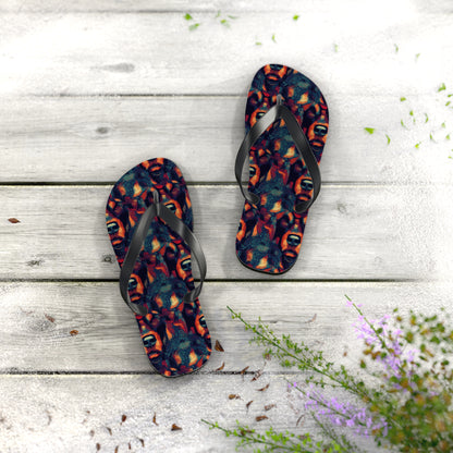 Rustic Rottie Charm Flip Flops