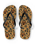 Autumnal German Shepherd Glamour Flip Flops