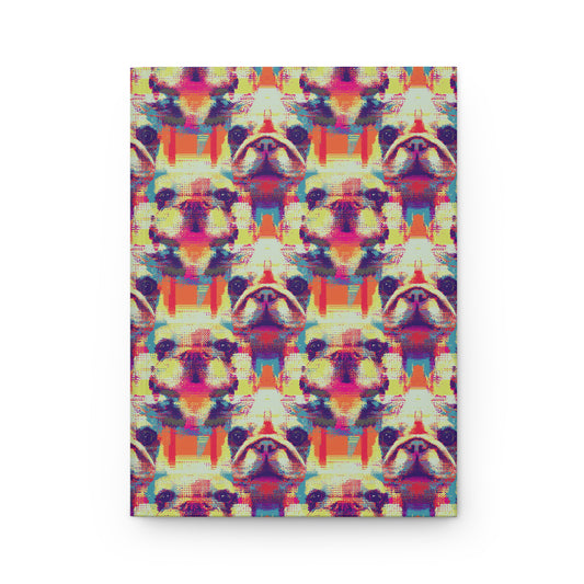 Glitchy Bulldog Blitz Hardcover Journal Matte