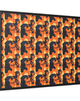 Rottweiler Chic Pawsitivity Matte Canvas, Framed