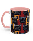 Chic Canine Checkmate - Frenchie Edition Accent Coffee Mug