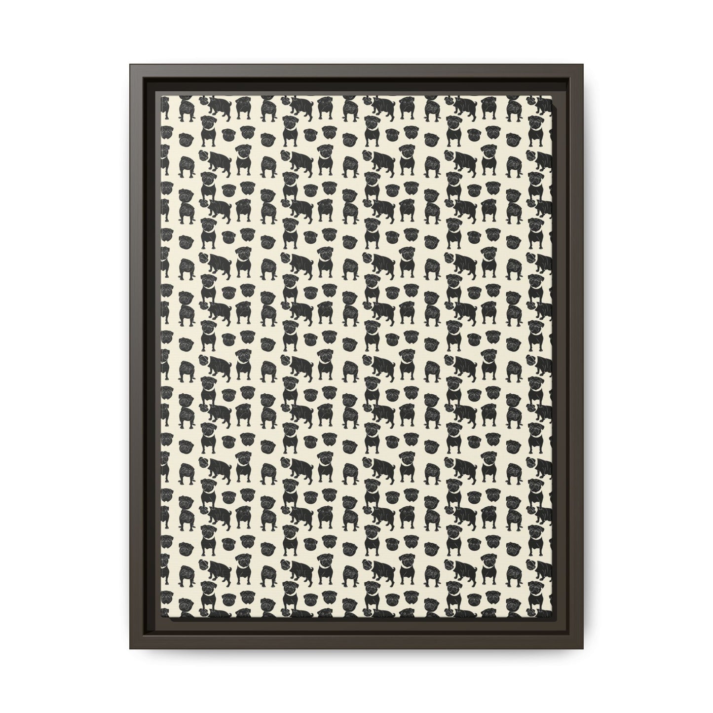 Puggie Pout Perfection Matte Canvas, Framed