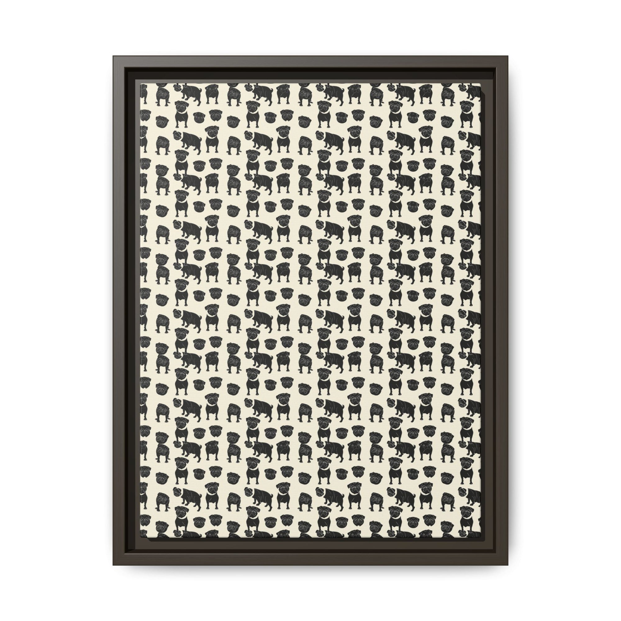 Puggie Pout Perfection Matte Canvas, Framed