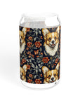 Floofy Corgi Blossom Blast Sipper Glass