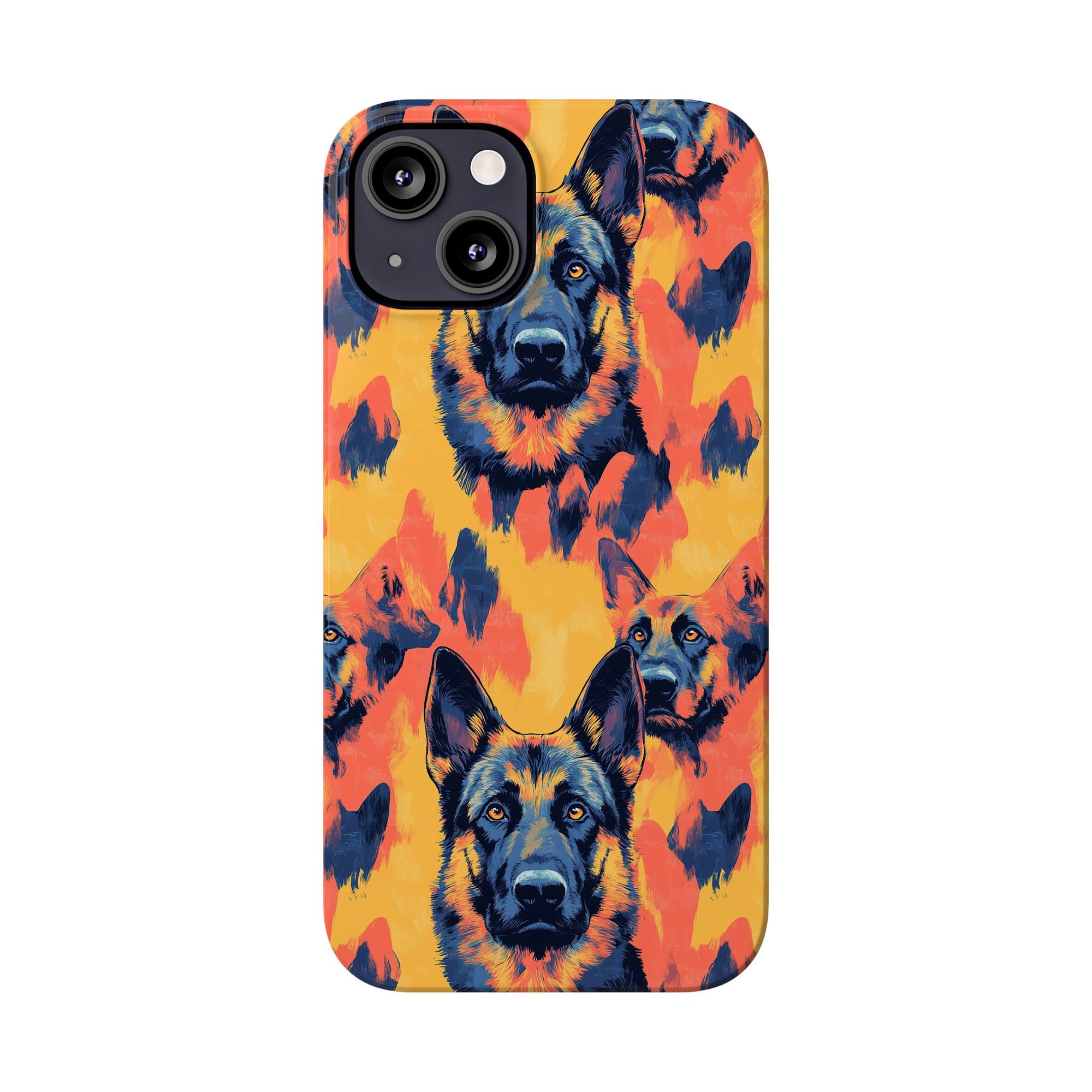 Impressionistic German Shepherds Slim Phone Cases