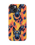 Impressionistic German Shepherds Slim Phone Cases