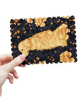 Golden Paws Floral Frenchie Postcards