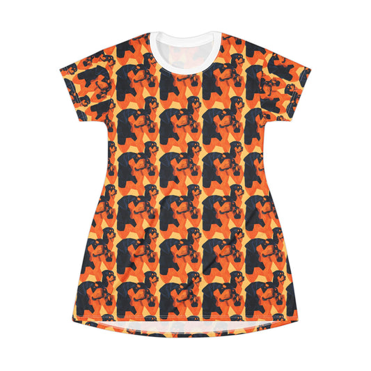 Rottweiler Chic Pawsitivity T-Shirt Dress