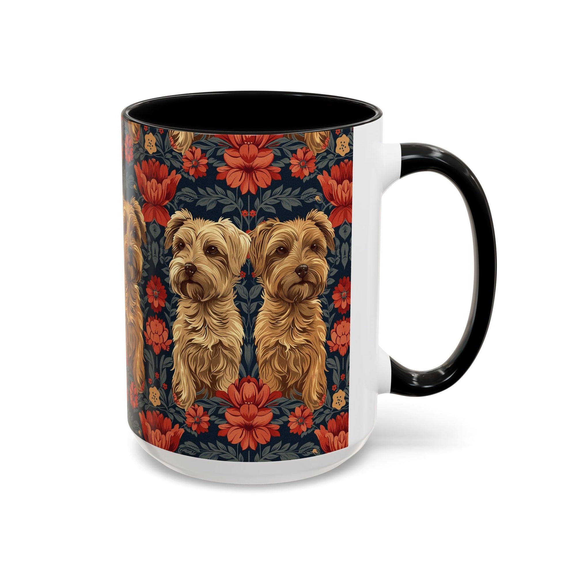 Yorkie Charm Twins Accent Coffee Mug