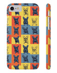 Frenchie Pop Art Pawfection Grid Slim Phone Cases