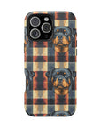 Pawsome Rottweiler Royalty Plaid Magnetic Tough Cases