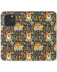 Corgi Rainbow Vine Dream Flip Cases