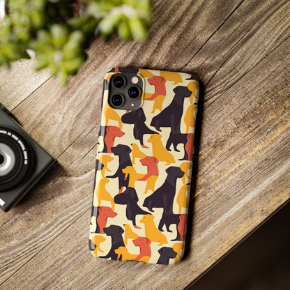 Modern Charm Labrador Chic Slim Phone Cases