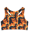 Rottweiler Chic Pawsitivity Seamless Sports Bra