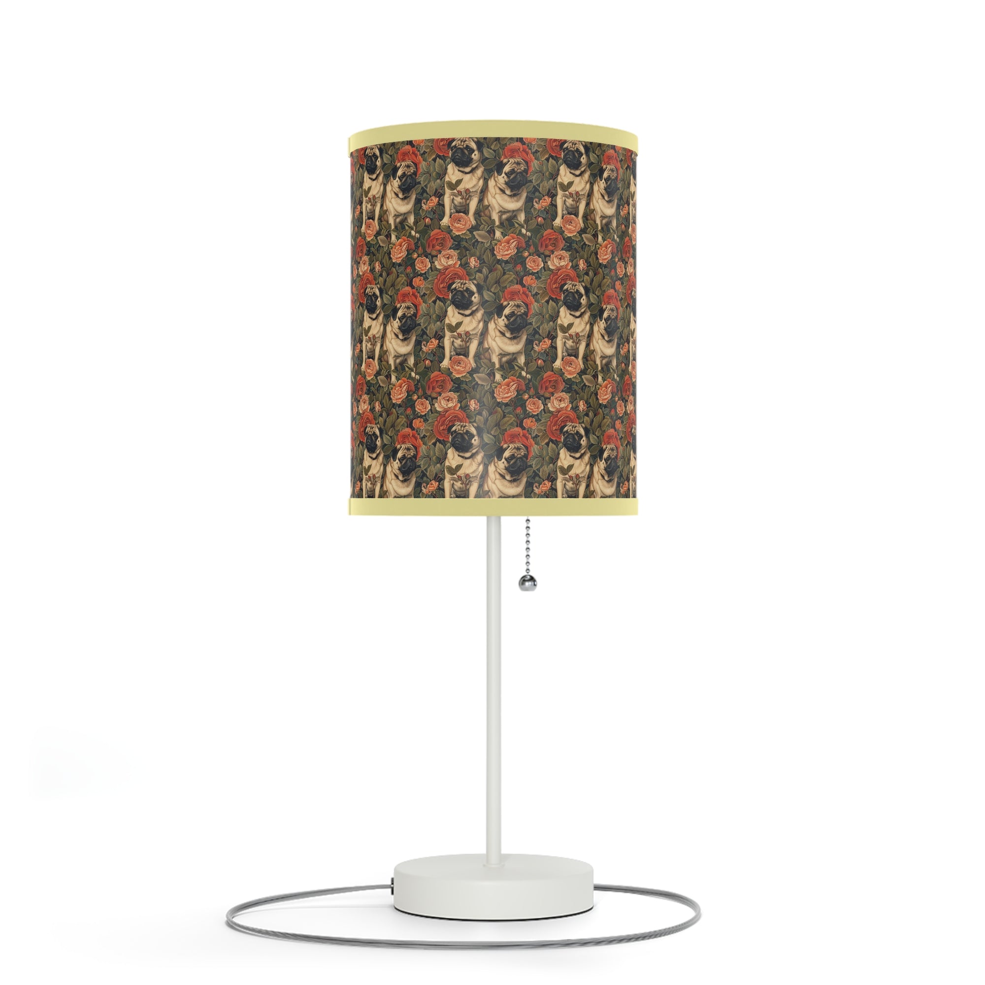 Blooming Pug Paradise Lamp on a Stand