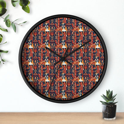 Boxer Blossom Tapestry Delight Wall Clock