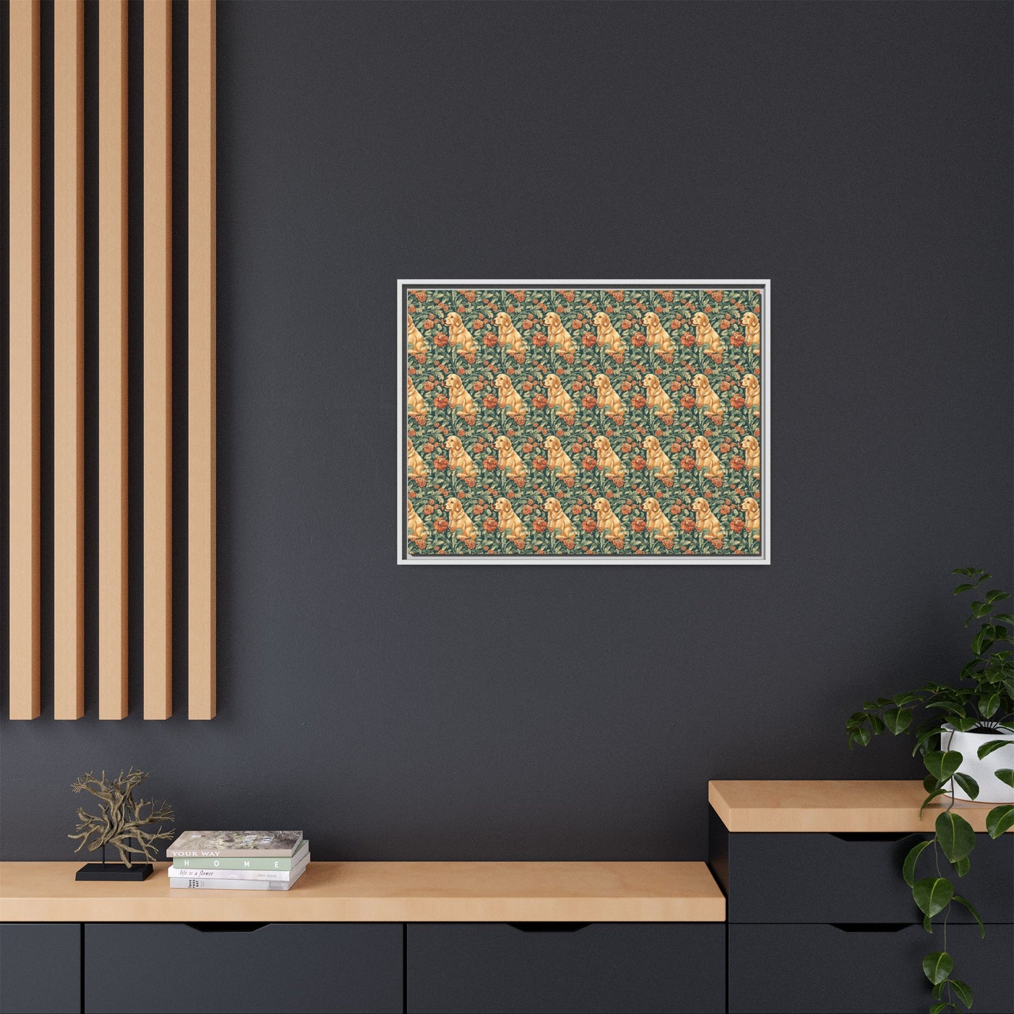 Blooming Goldie Glam Matte Canvas, Framed