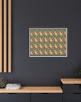 Blooming Goldie Glam Matte Canvas, Framed