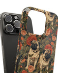 Blooming Pug Paradise Slim Phone Cases