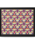 Glitchy Bulldog Blitz Matte Canvas, Framed