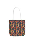 Floral Pawsome Dachsund Delight Canvas Tote Bag