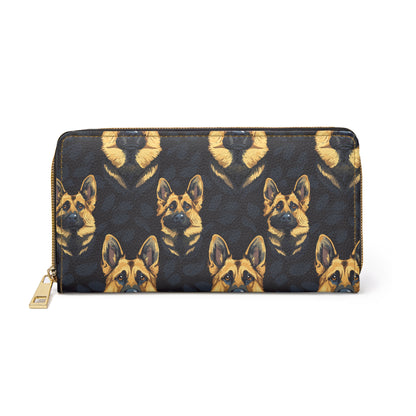 Majestic Hound Couture: German Shepherd LuxeBlend Zipper Wallet